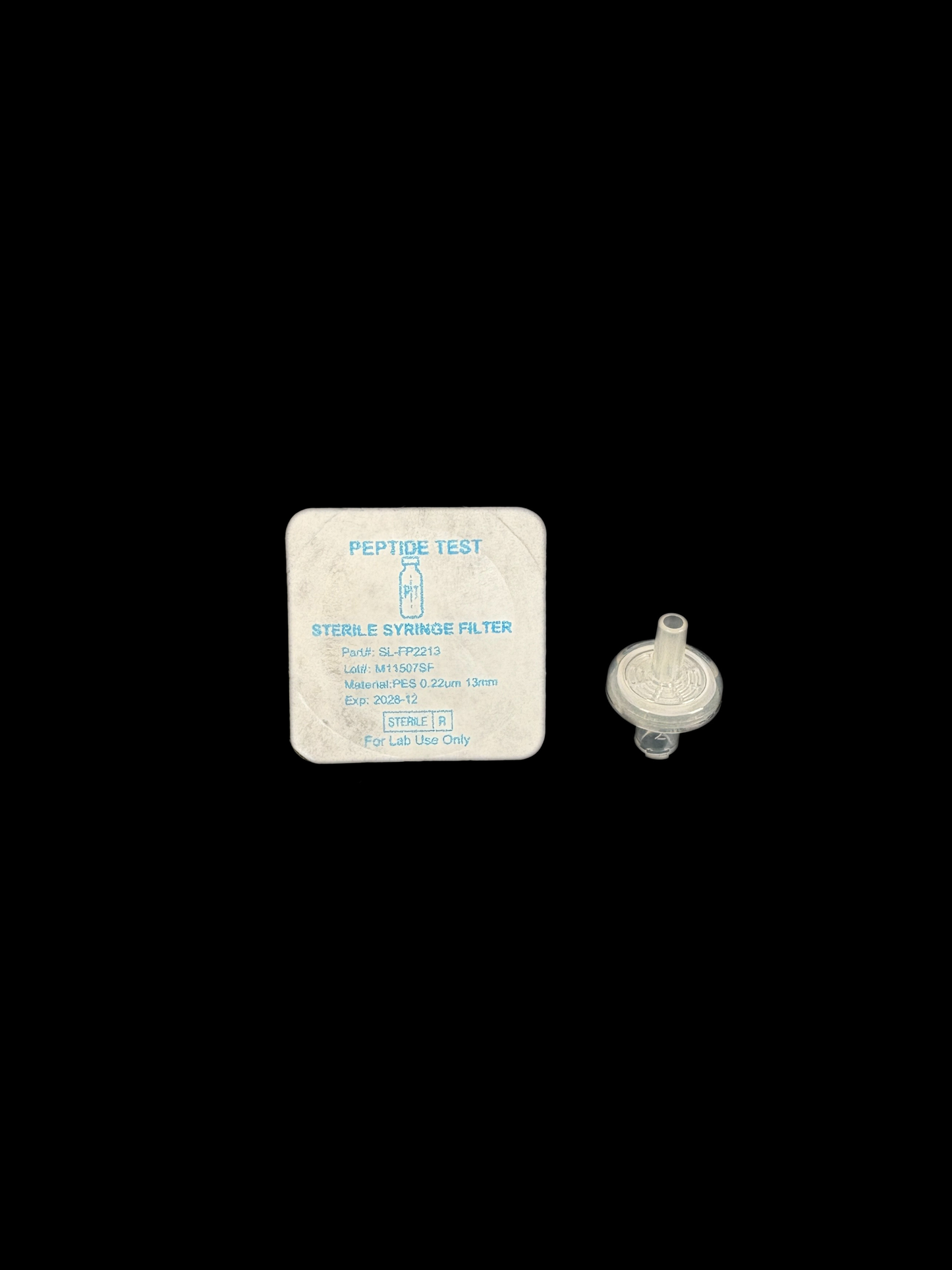 PeptideTest Syringe Filter .22μm PES 13mm - Sterile Individually Wrapped