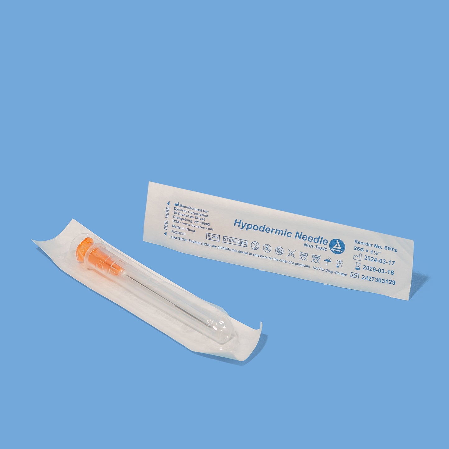 Hypodermic Needles 25g 1-1/2"