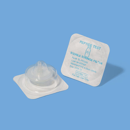 PeptideTest Syringe Filter .22μm PTFE 25mm - Sterile Individually Wrapped