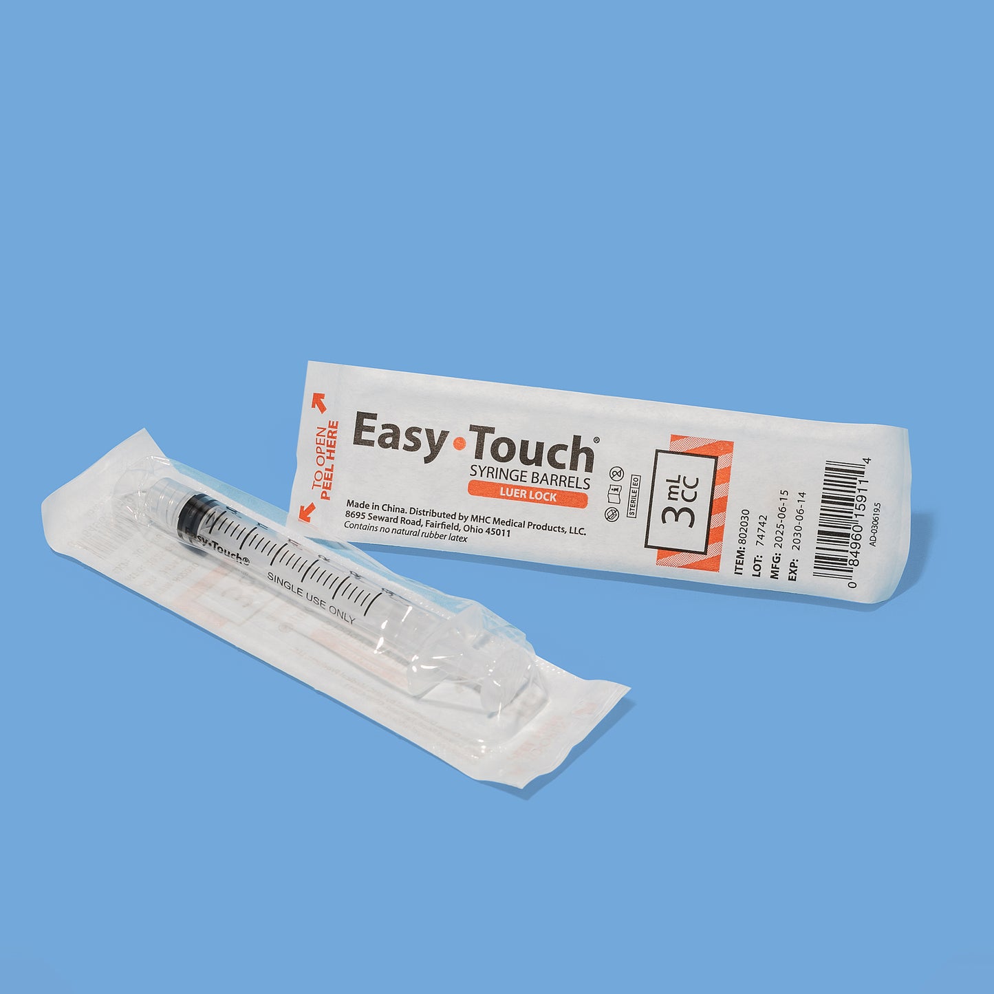 3mL EasyTouch Luer Lock Syringes