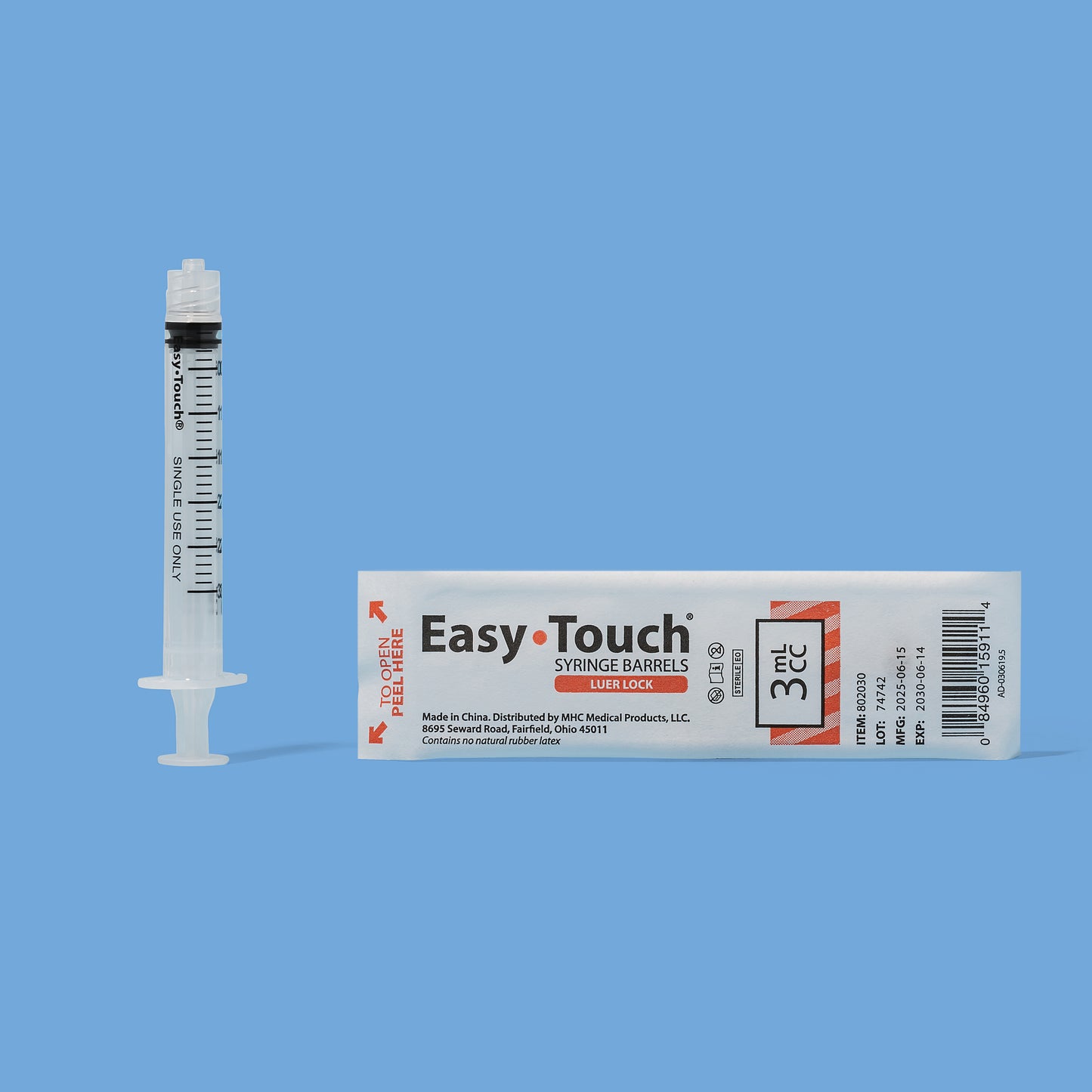3mL EasyTouch Luer Lock Syringes