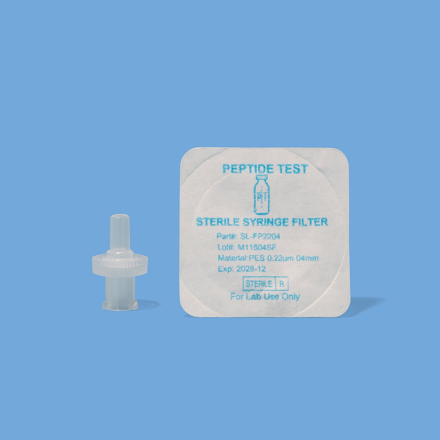 PeptideTest Syringe Filter .22μm PES 4mm - Sterile Individually Wrapped