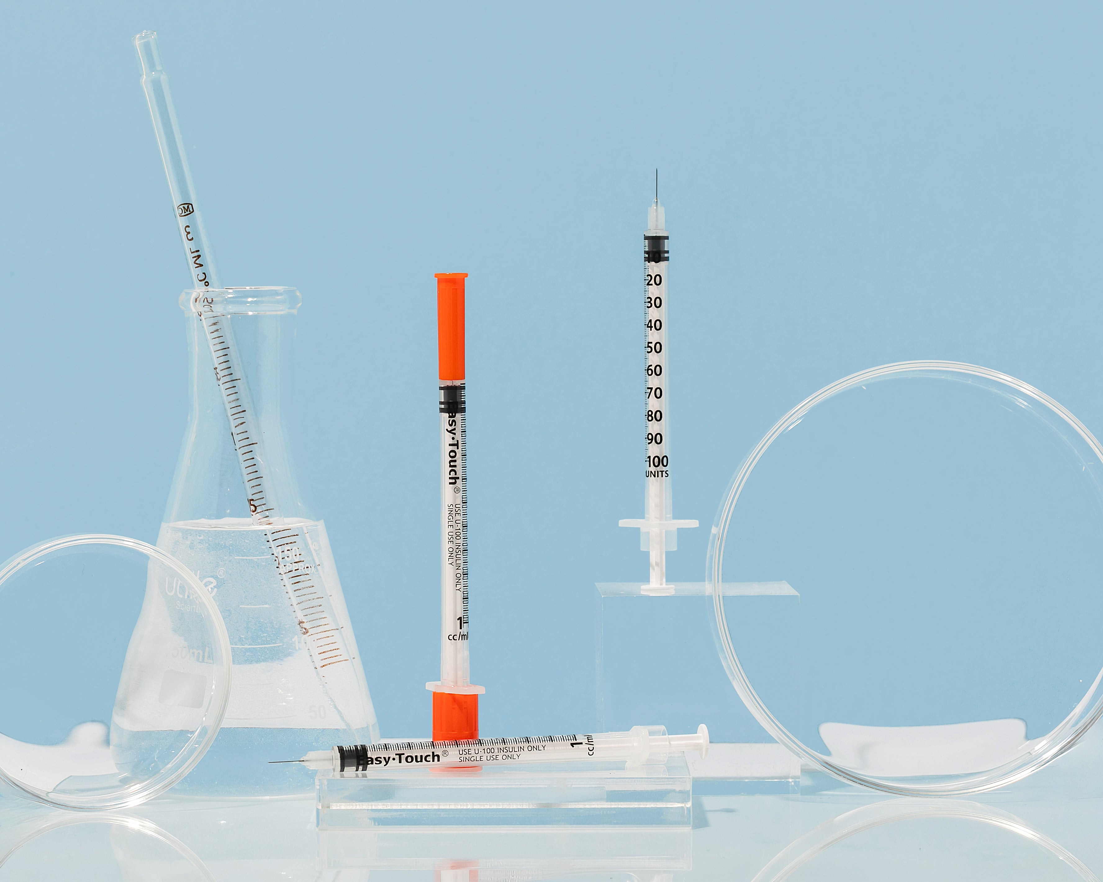 【Rick】各1mlずつ　計5ml EasyTouch Insulin Syringes 31g 1mL 5/16