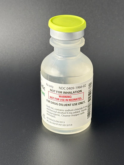Pfizer Hospira Bacteriostatic Sodium Chloride for Injection – 30 mL