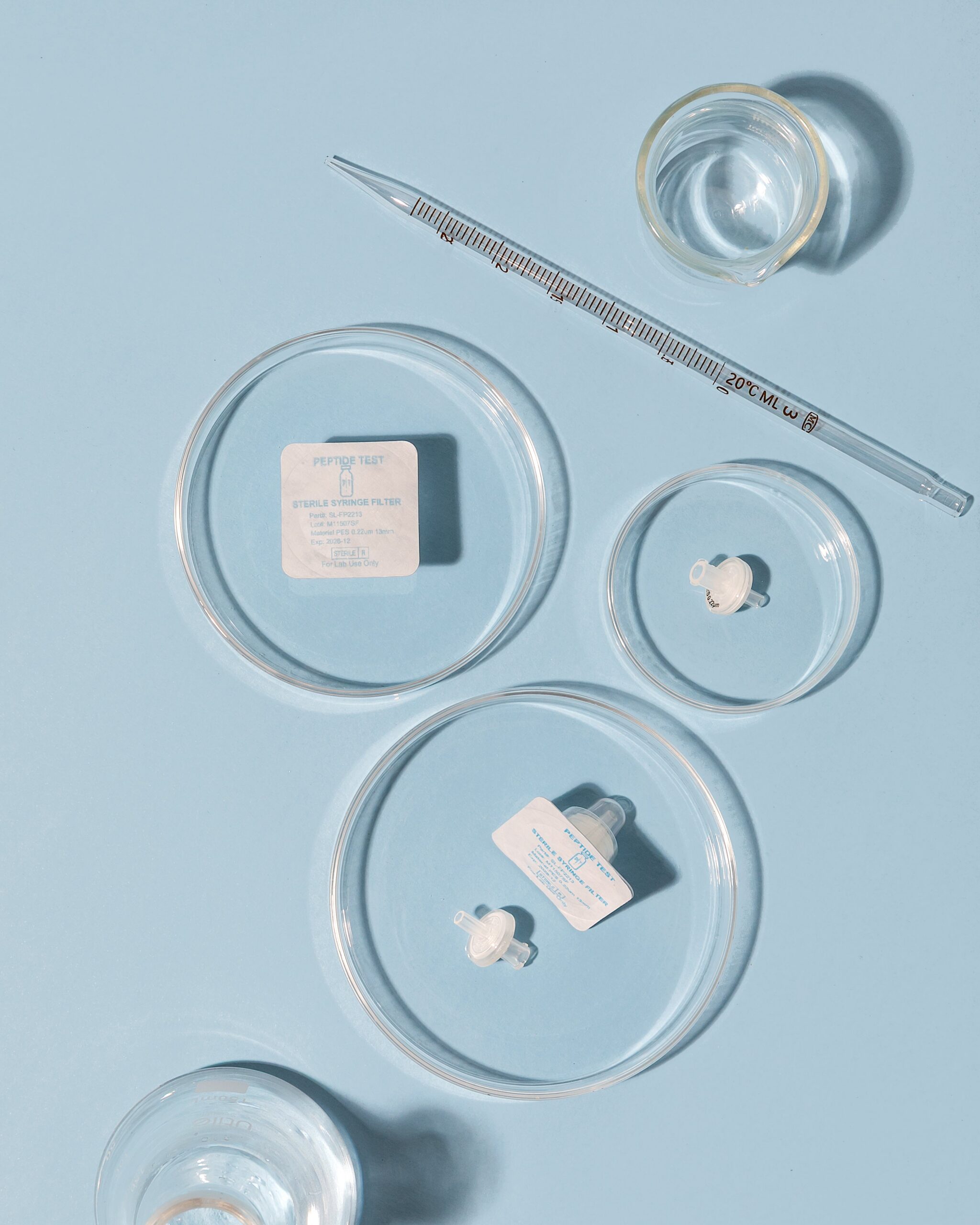 PeptideTest Syringe Filter .22μm PES 13mm – Sterile Individually Wrapped