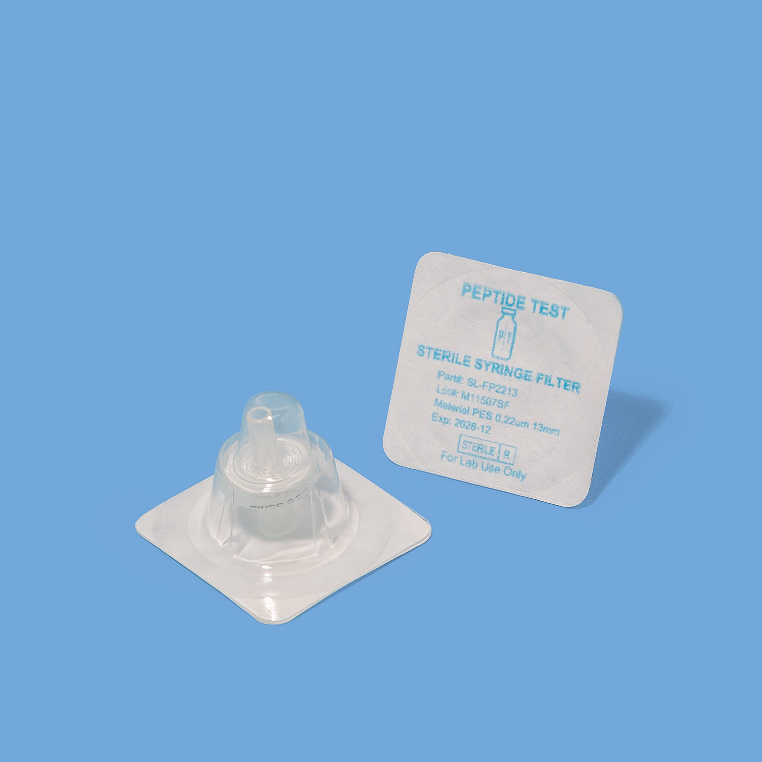 PeptideTest Syringe Filter .22μm PES 13mm – Sterile Individually Wrapped